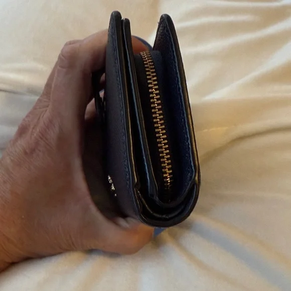 Coach Midnight Blue saffiano Leather Wallet - Picture 3 of 11